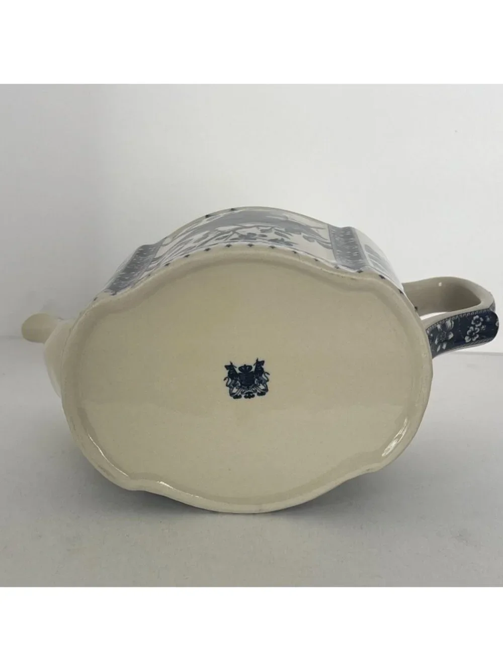 Blue White Teapot Bird Ceramic Transferware Style Mothers Day Gift Idea Tea Pot
